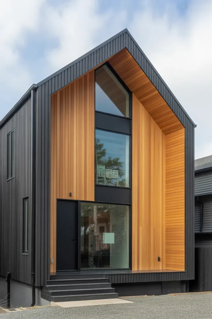 Black and Natural Wood Modern Look