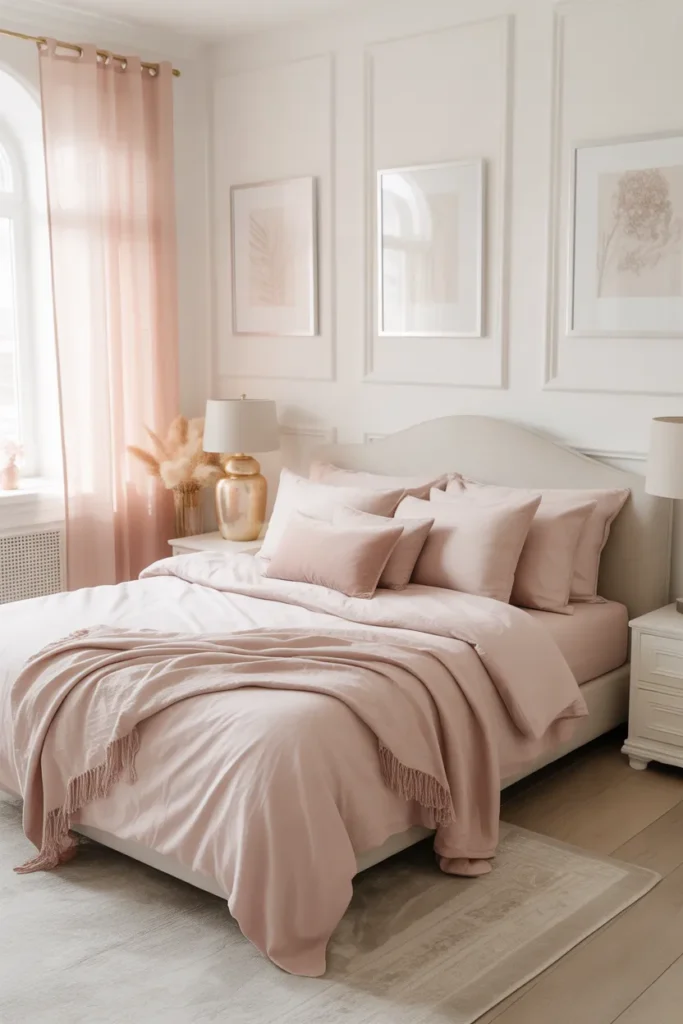 Blush Pink & White