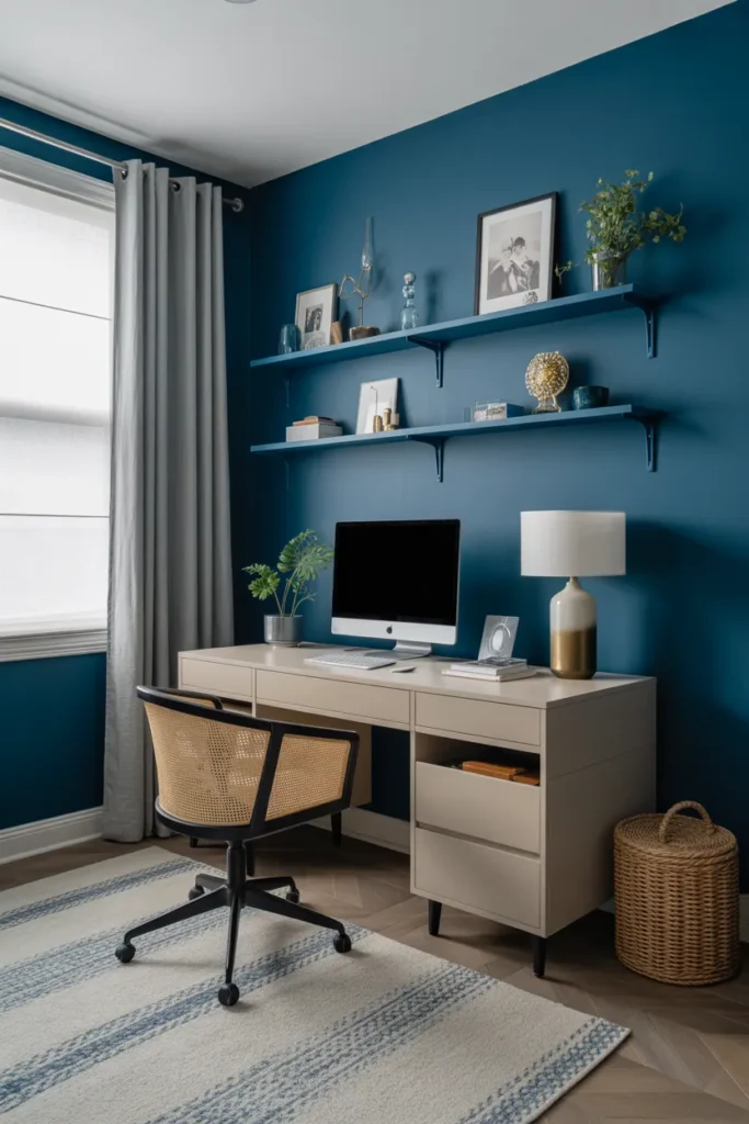 Bold Accent Wall Office