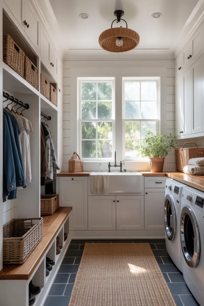 Bright & Airy Mudroom Laundry Combo