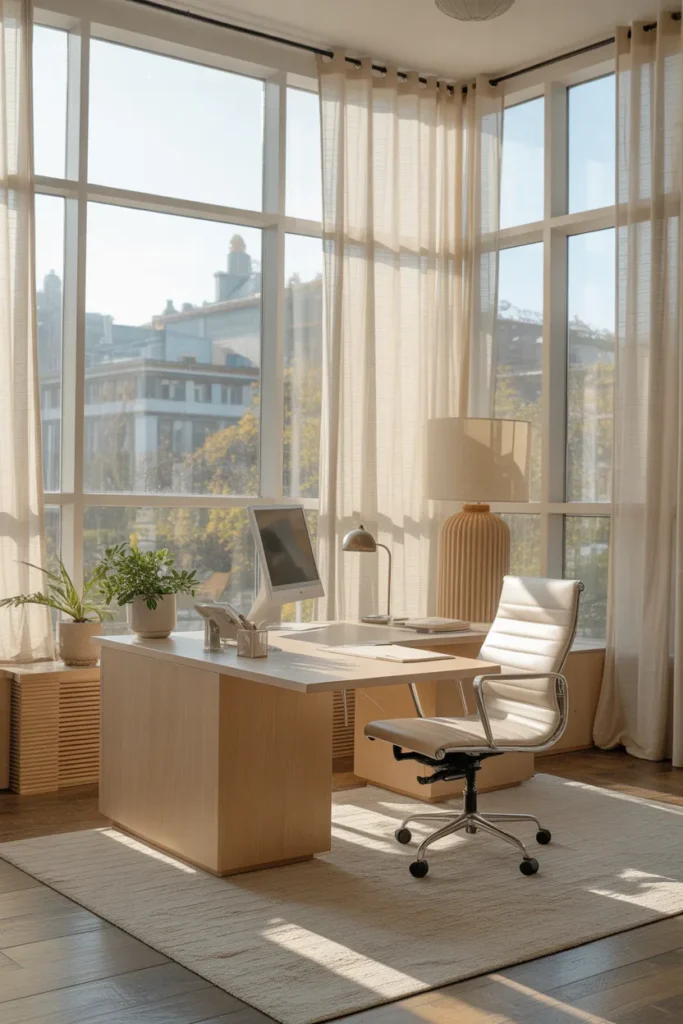Bright Sunlit Office