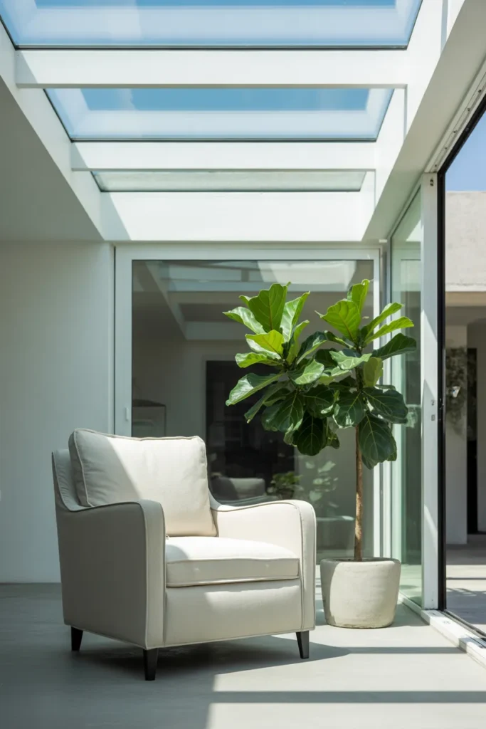  Bright Sunroom with Skylights