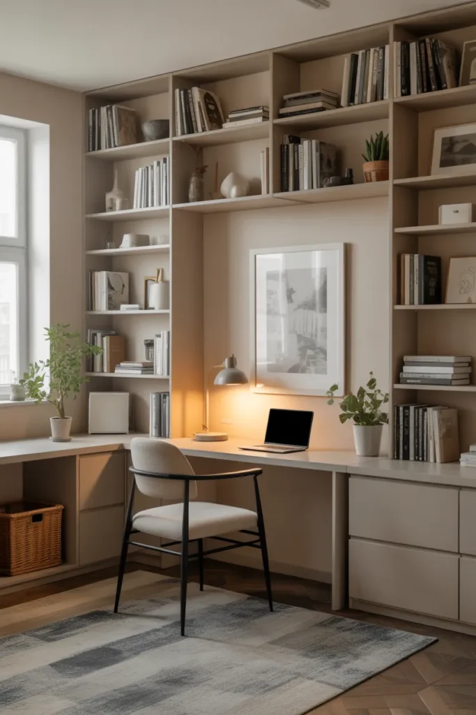 Built-In Bookshelf Office