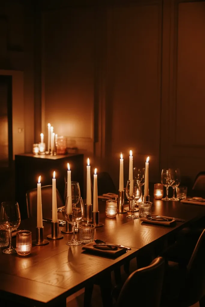 Candlelit Ambiance with Dark Tones