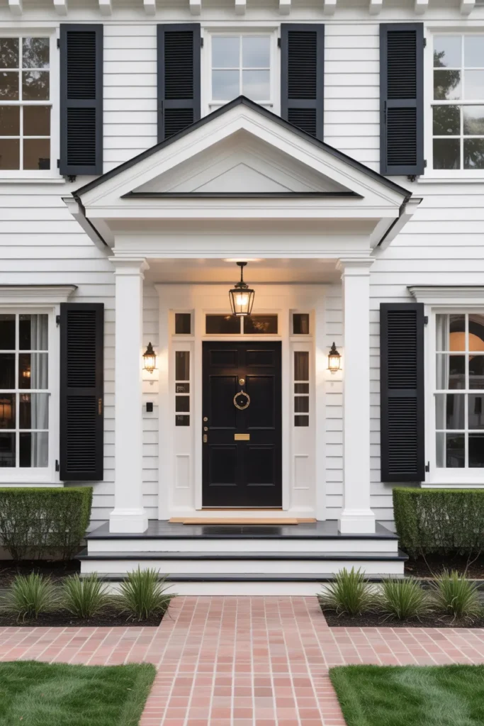 Classic White with Black Accents