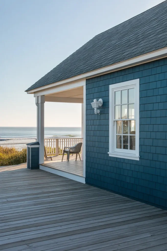 Coastal Dark Blue with Shingle Siding