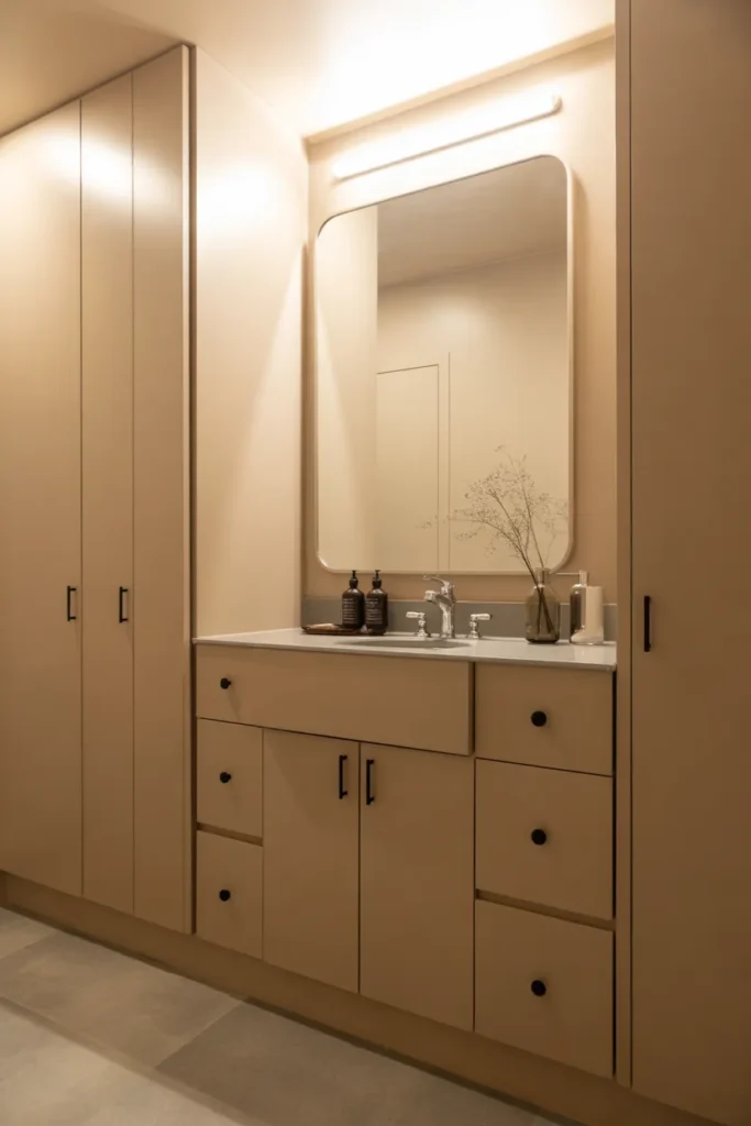 Compact Vanity with Storage