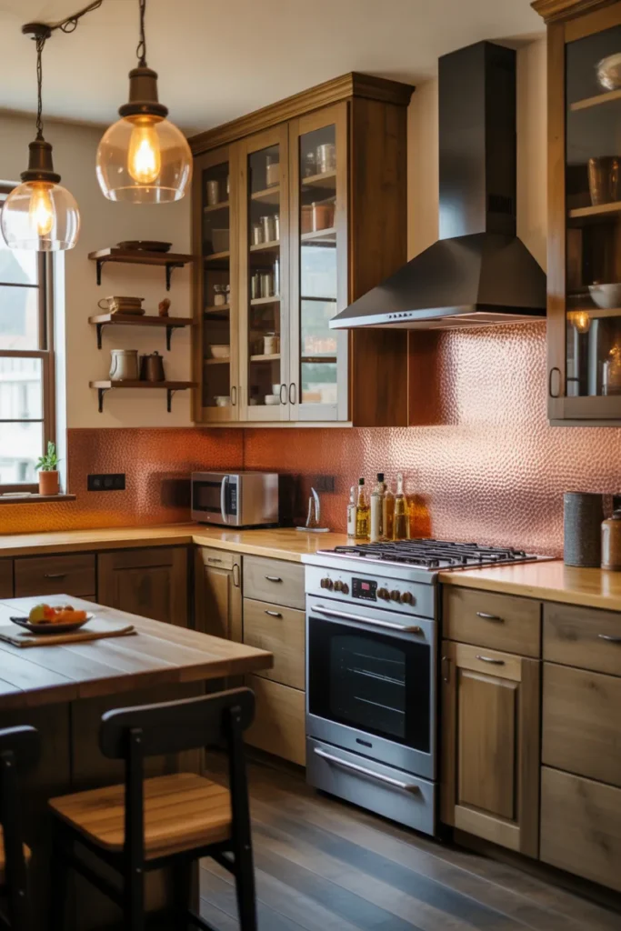 Copper Sheet Backsplash