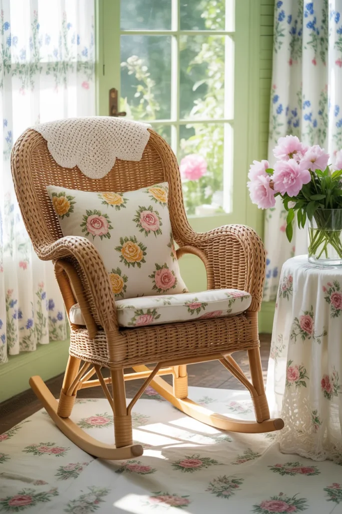 Cottage-Style Sunroom with Florals