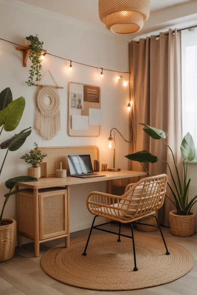Cozy Boho Office Nook