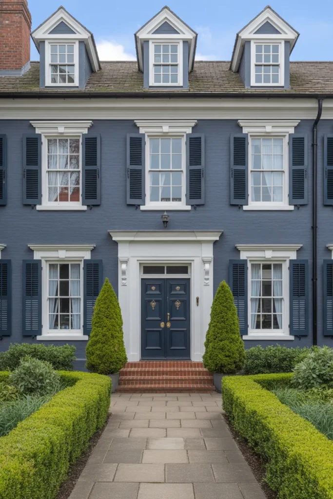 Dark Blue Colonial with Symmetry