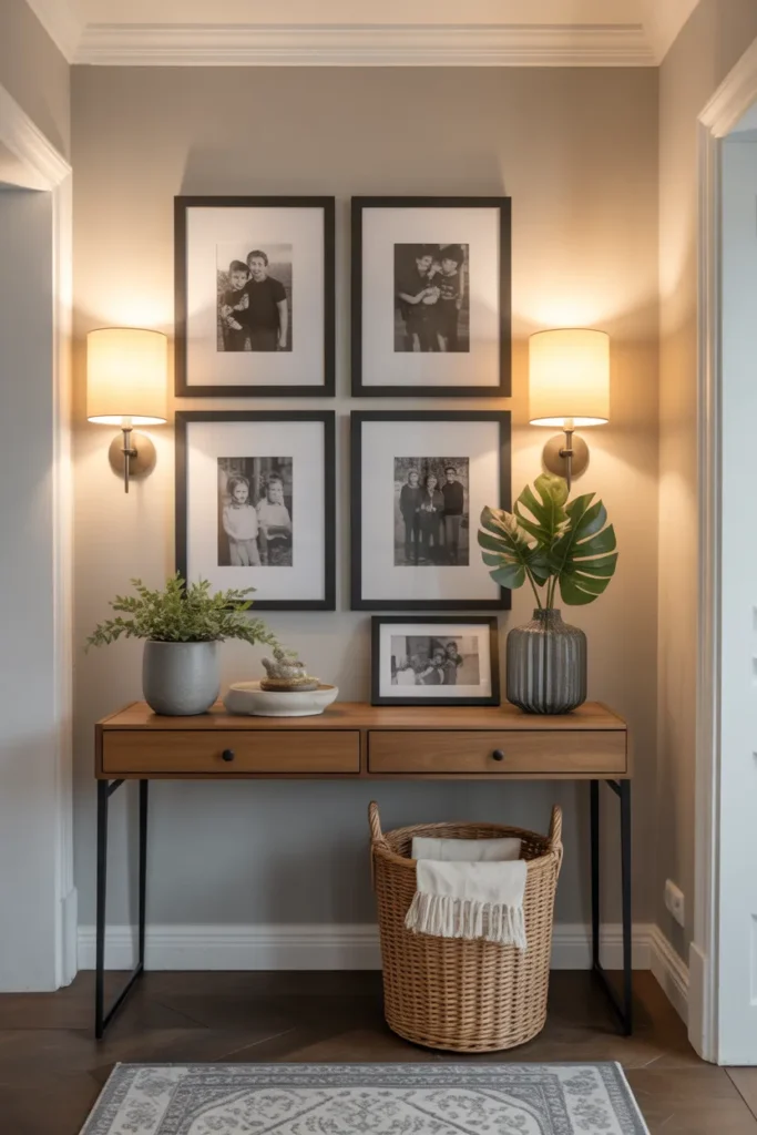  Entry with a Gallery Wall of Family Photos