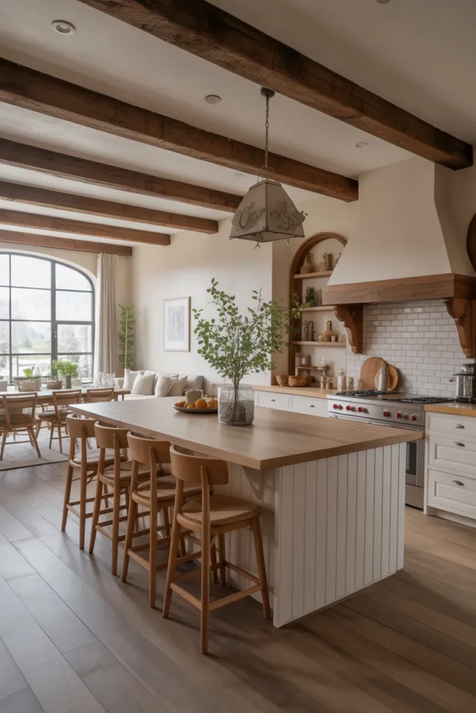 Farmhouse Kitchen with Open Concept Layout
