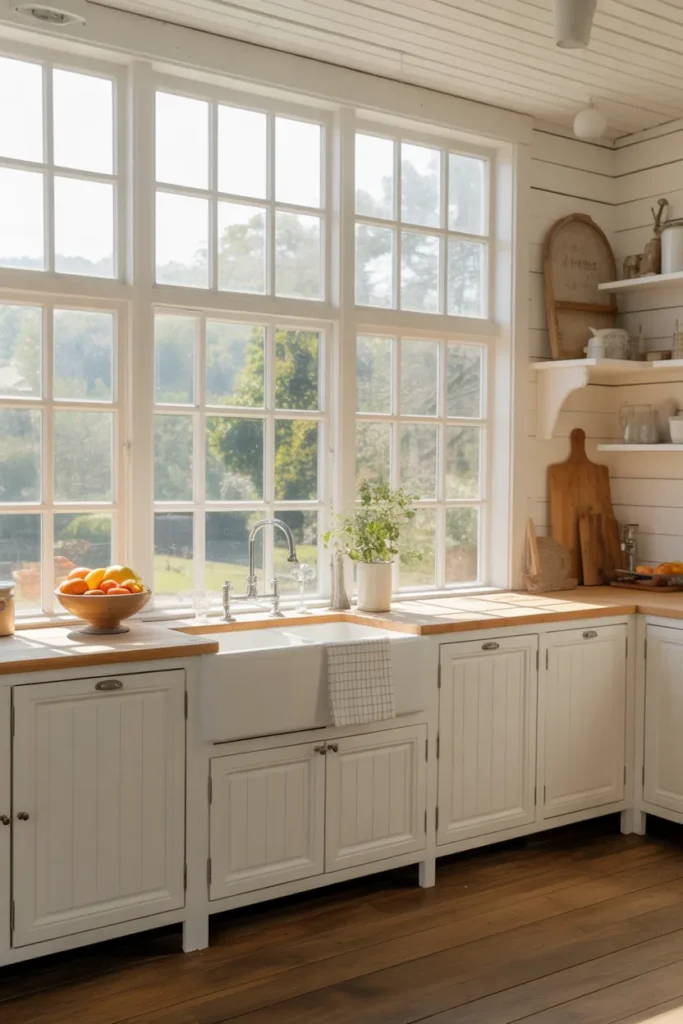 Farmhouse Windows with Natural Light