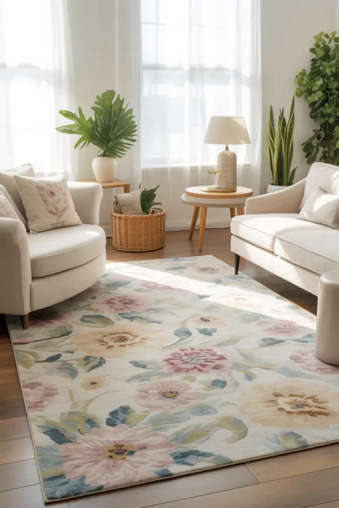 Floral Rugs with Charm