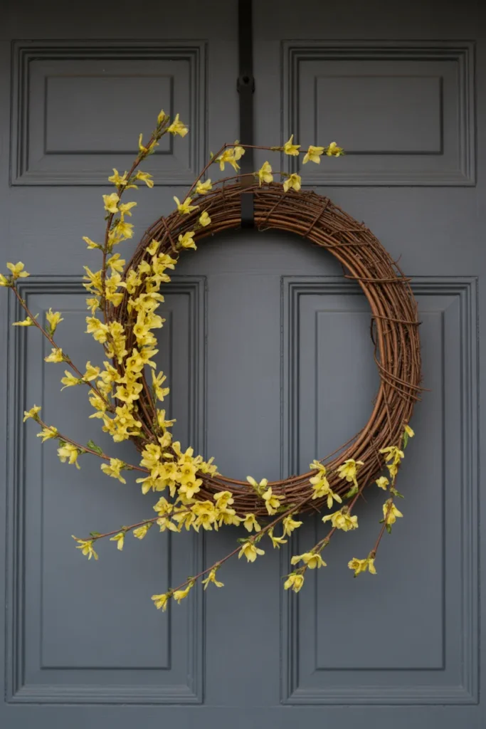 Forsythia Branch Wreath