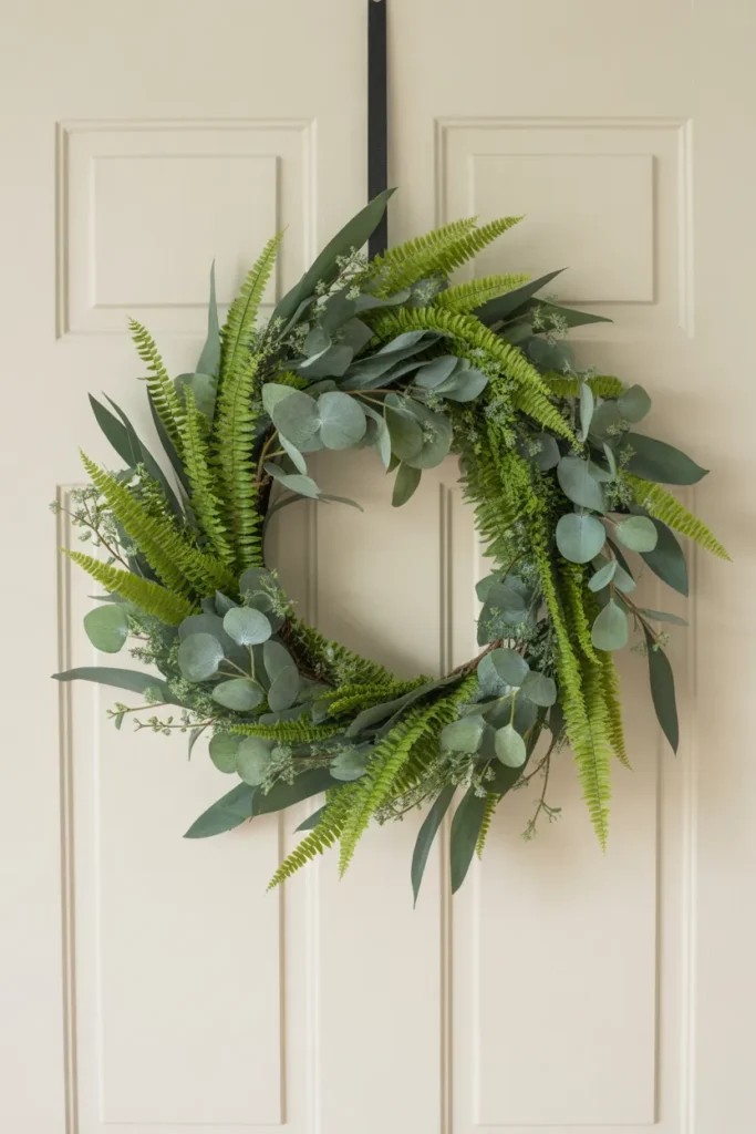 Greenery and Fern Wreath