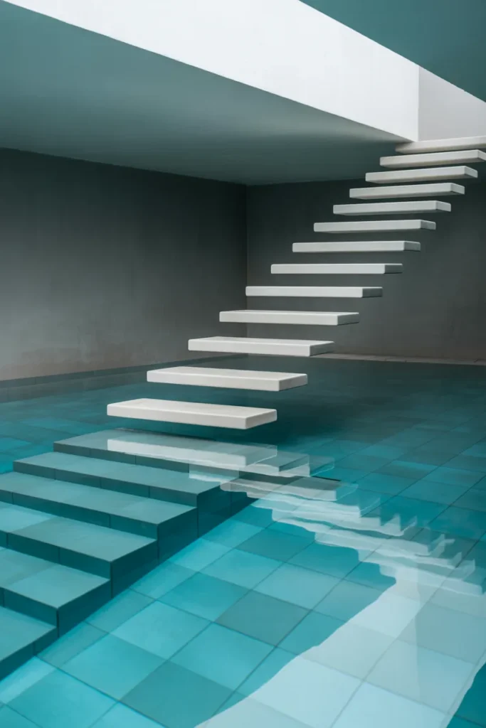 Indoor Pool with Floating Steps