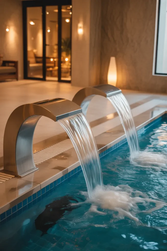 Indoor Pool with Spa-Like Water Features