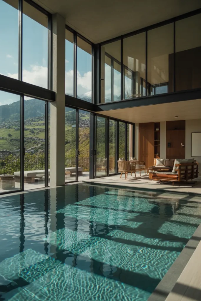  Infinity-Edge Indoor Pool with Scenic Views