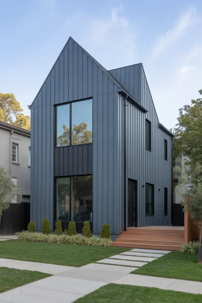 Modern Dark Blue with Black Trim