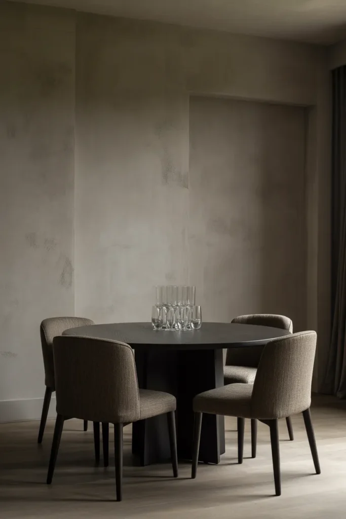 Moody Gray Palette with Textured Walls