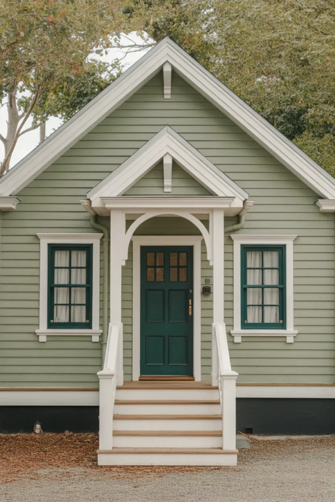 Muted Green and White Elegance