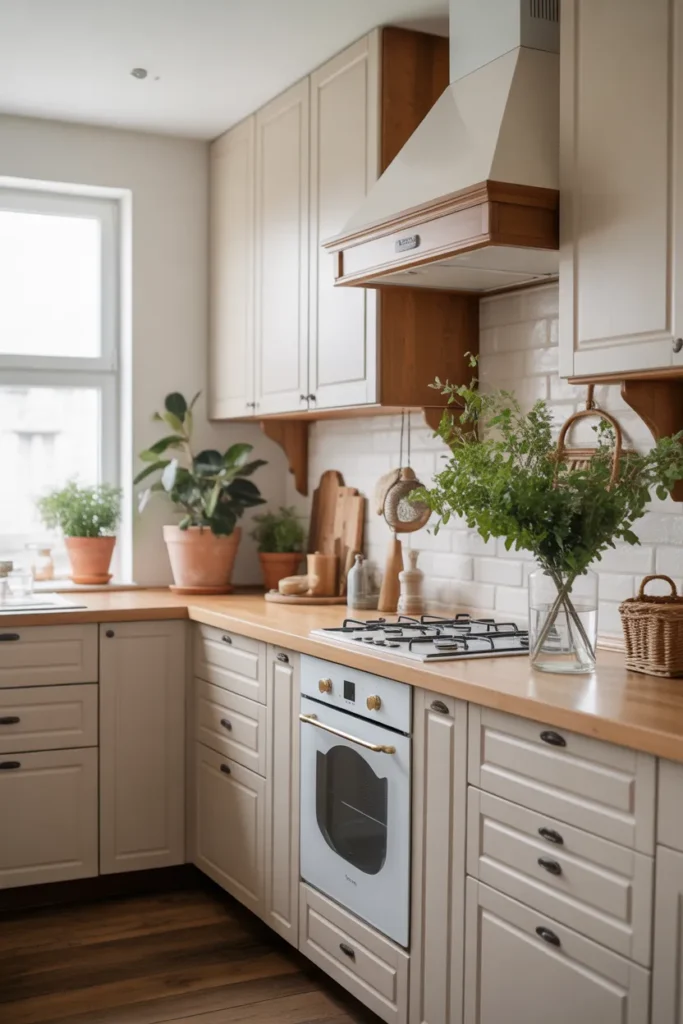 Neutral Tones with Pops of Greenery