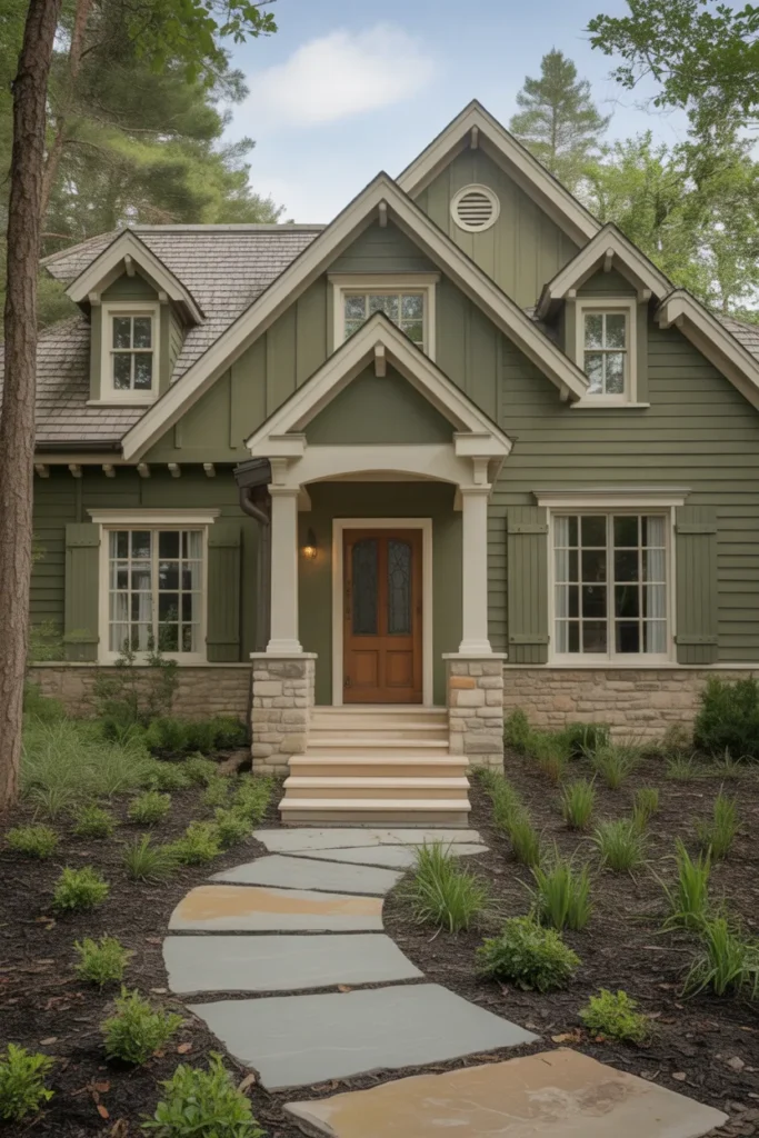 Olive Green and Soft Neutrals