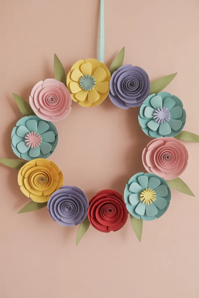 Paper Flower Wreath