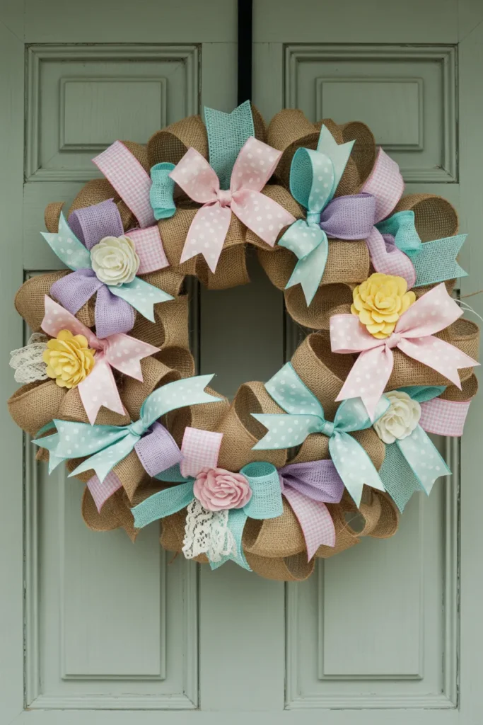 Ribbon & Burlap Wreath
