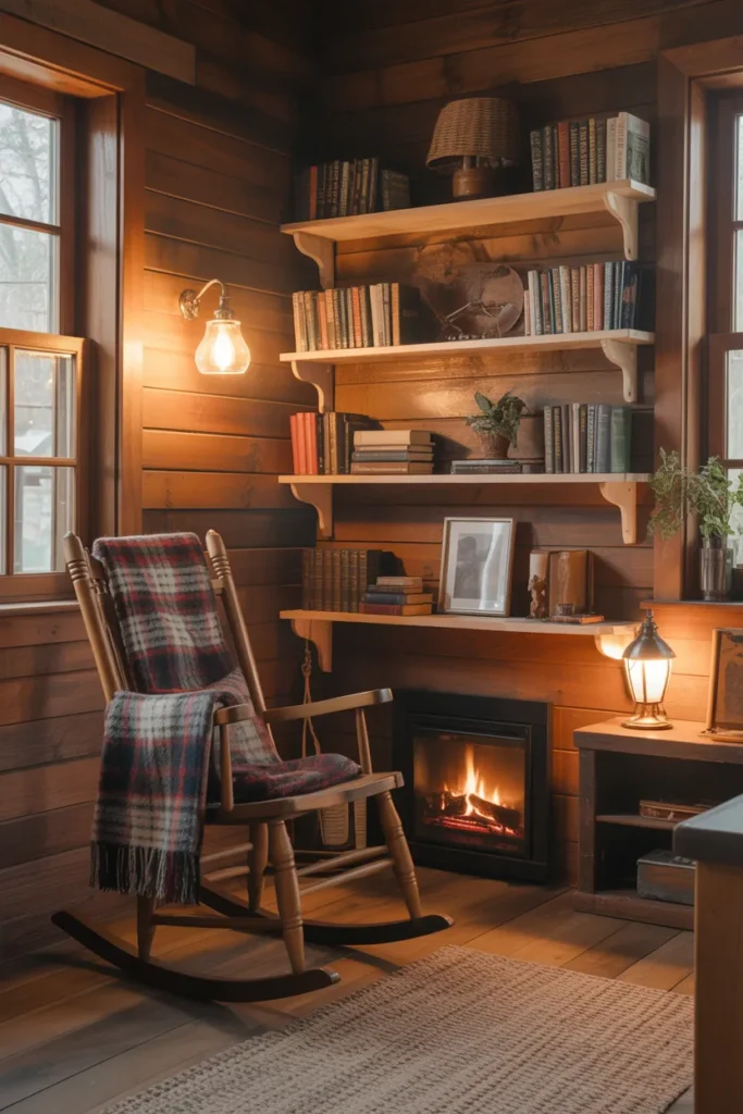 Rustic Cabin-Inspired Nook