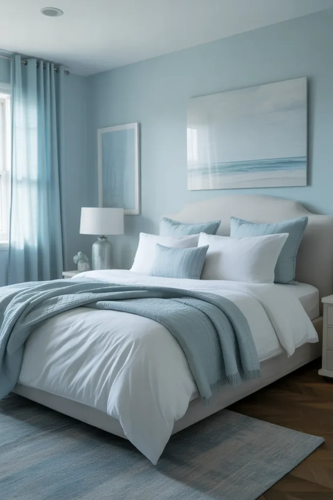 Serene Blues with White Accents