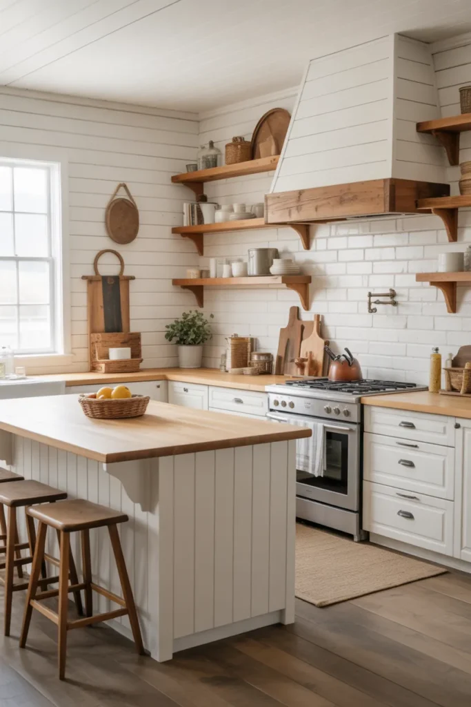 Shiplap Walls for a Farmhouse Feel