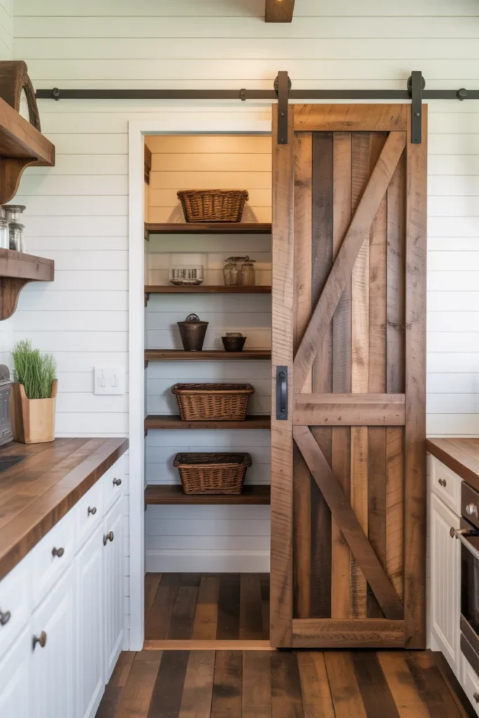 Sliding Barn Doors in the Kitchen