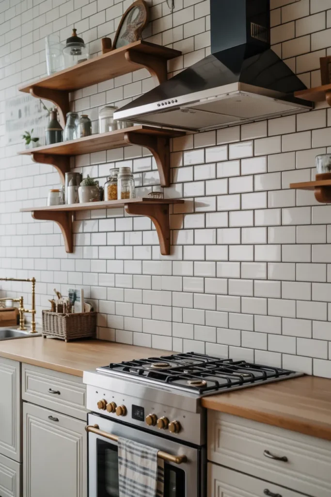 Subway Tile with Dark Grout