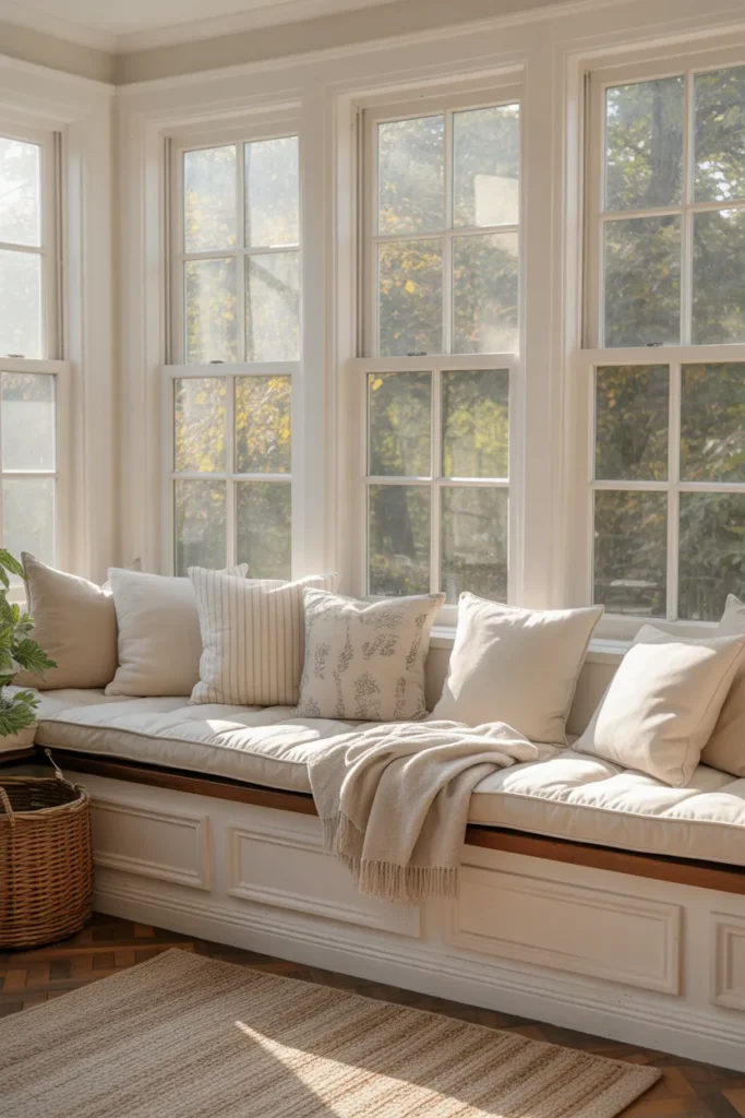 Sunroom with Built-In Window Seating