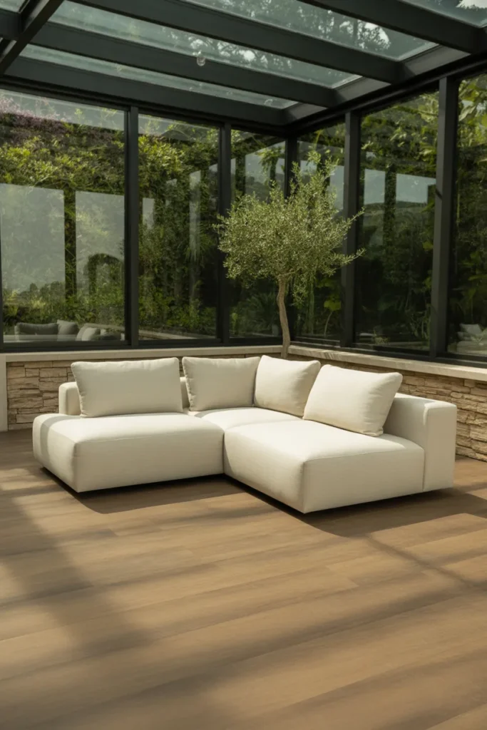 Sunroom with Mixed Materials