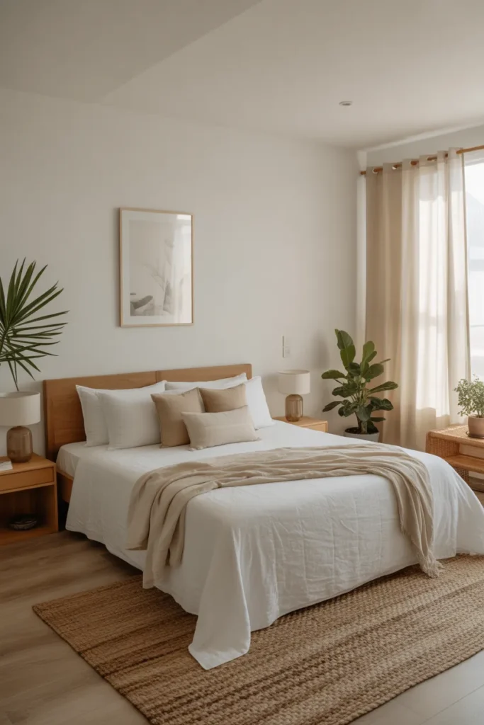 White & Natural Wood