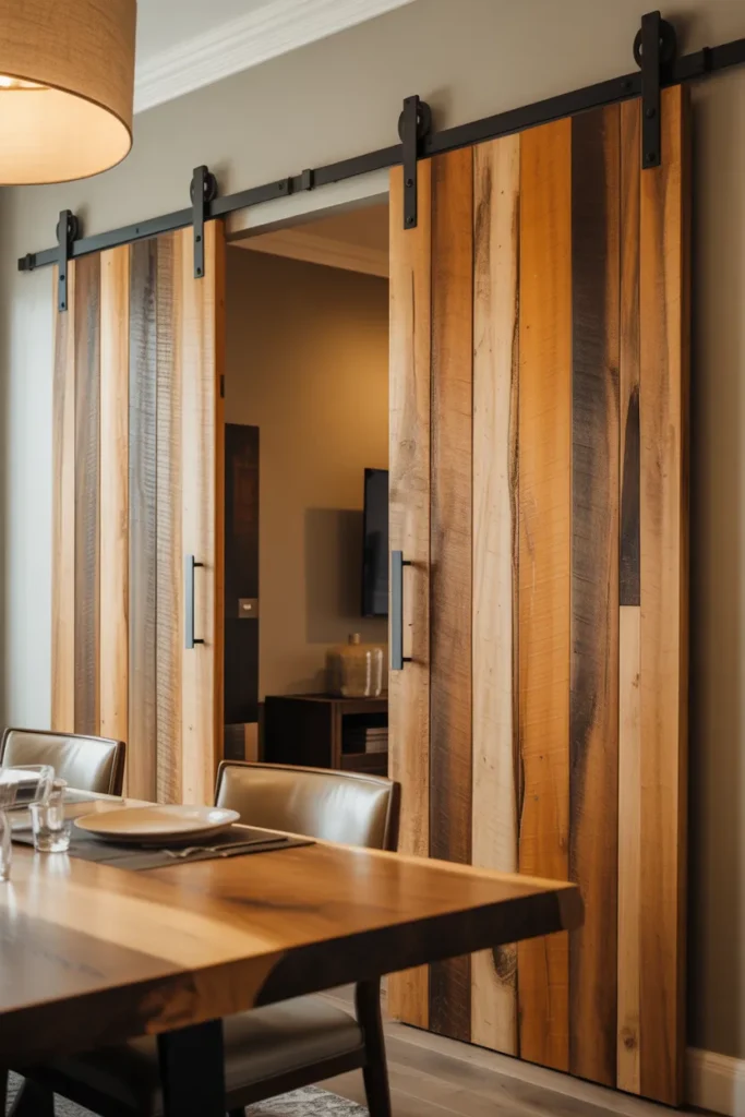 Farmhouse Dining with Barn Doors