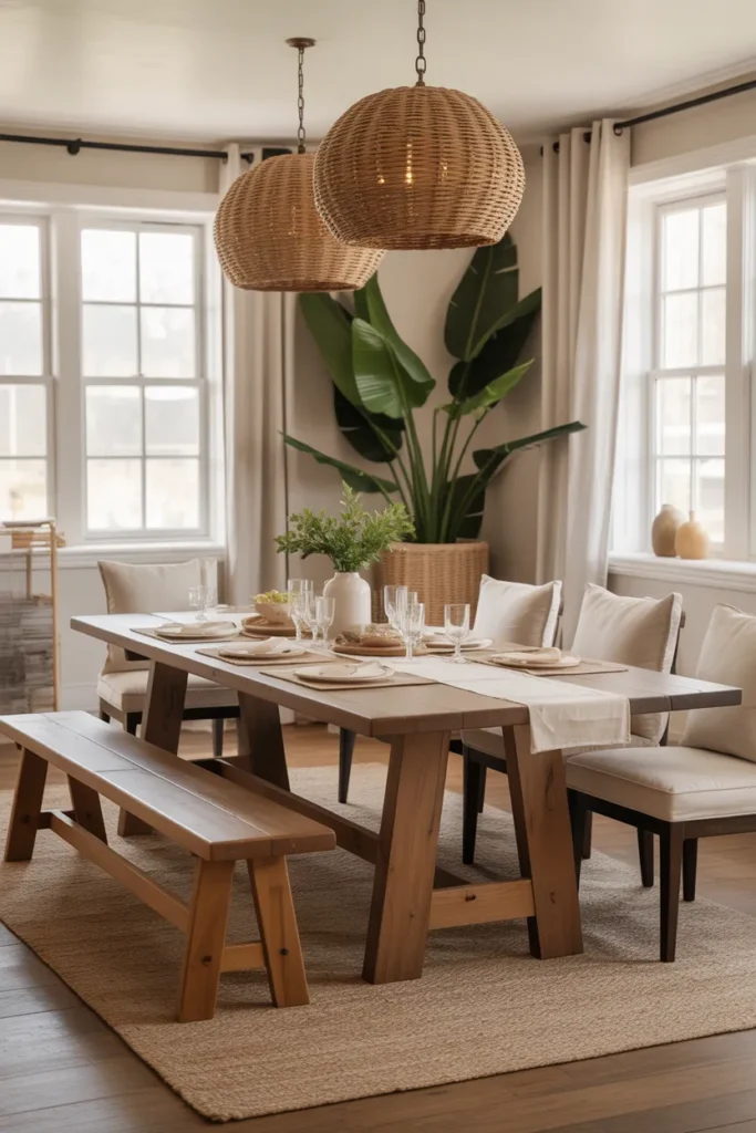 Farmhouse Dining Bench Seating