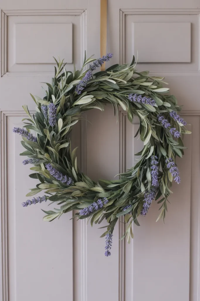 Lavender and Olive Leaf Wreath
