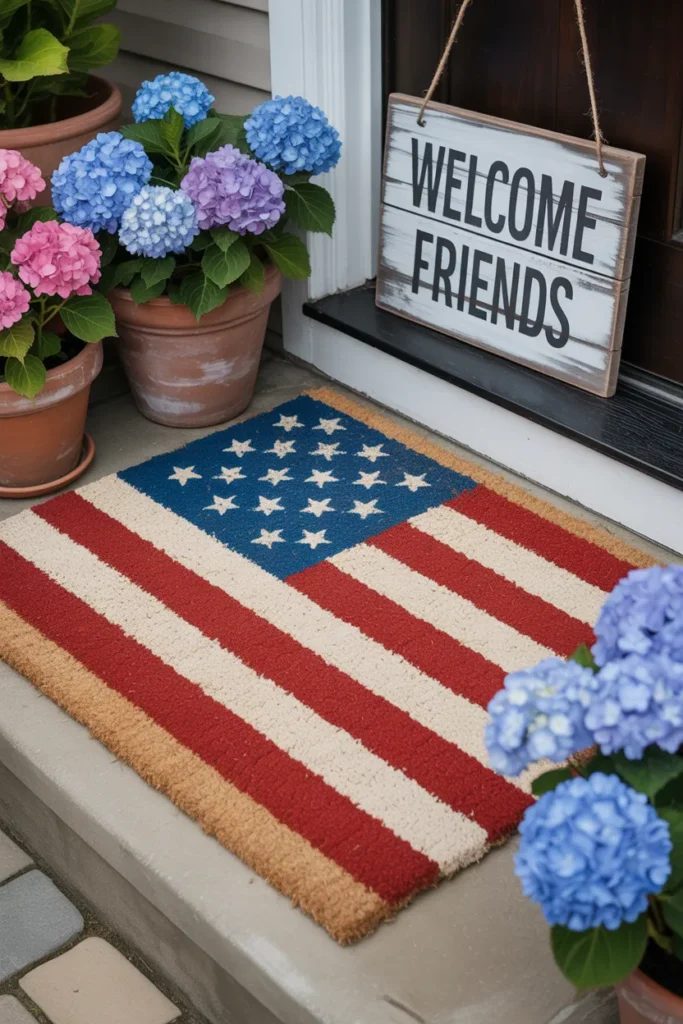 Americana Welcome Mat