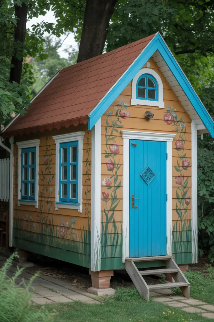 Artistically Painted Shed