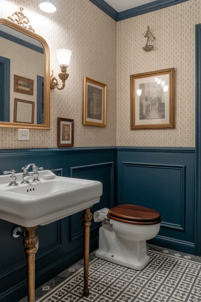 Blue Wainscoting for Vintage Charm