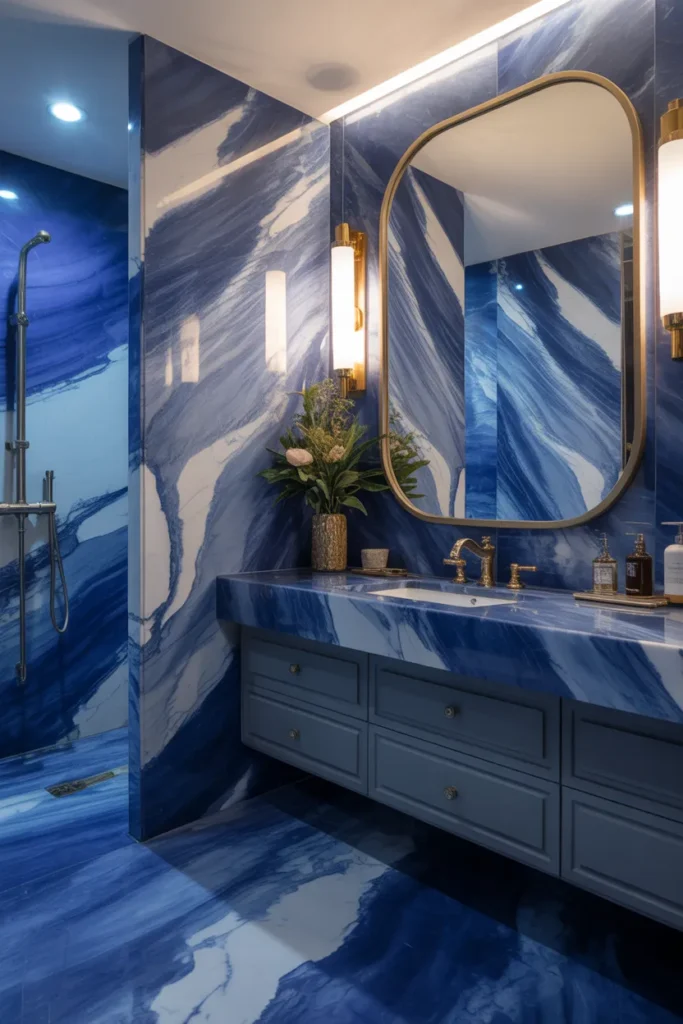 Blue and White Marble Mix for Luxe Contrast