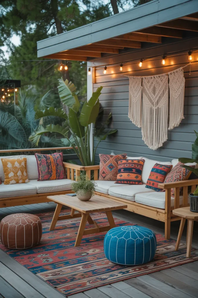 Boho Chic Deck with Colorful Accents