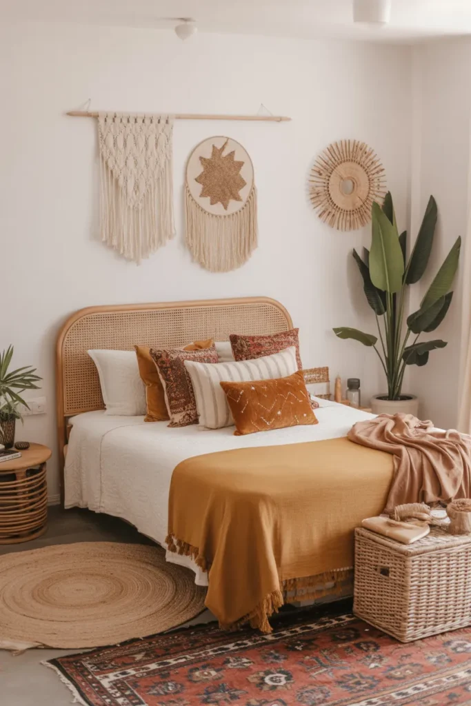 Boho Chic Guest Bedroom with Global Flair