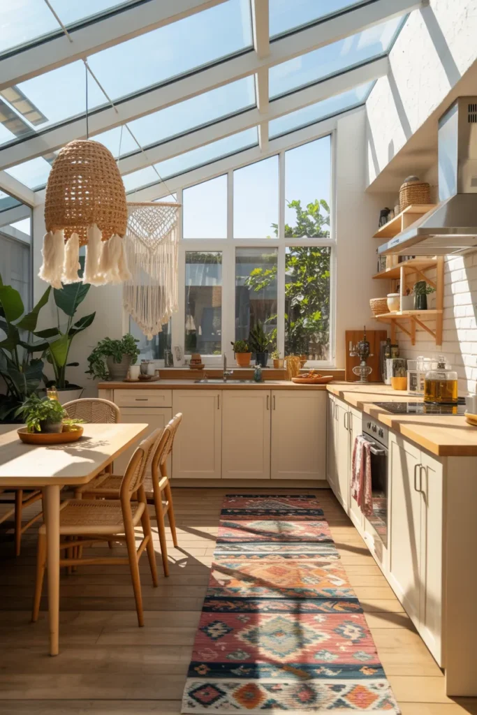 Boho-Chic Solarium Kitchen