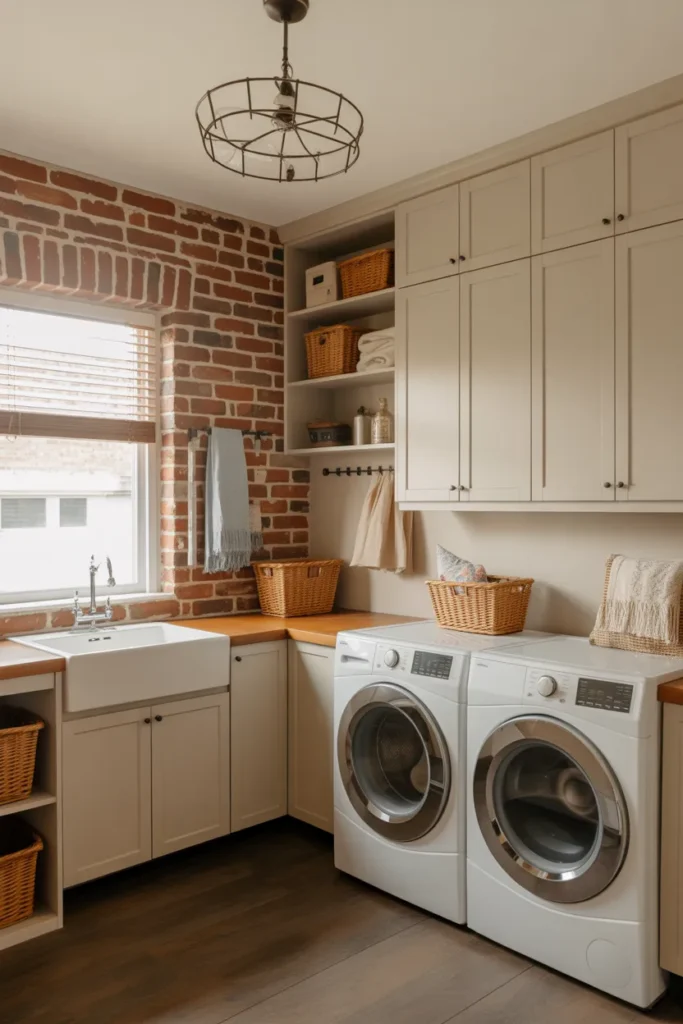 Brick Accent Wall for Warmth